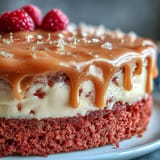 Perfect pink velvet cake with rosé wine, ready for celebration.