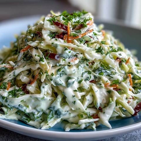 Bowl of homemade Coleslaw With Creamy Dressing served as a picnic side.