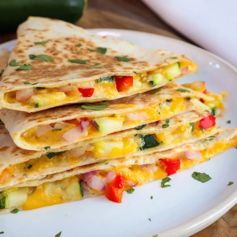 Warm and melty cheese oozes from a folded quesadilla, perfect for a quick Mexican meal.