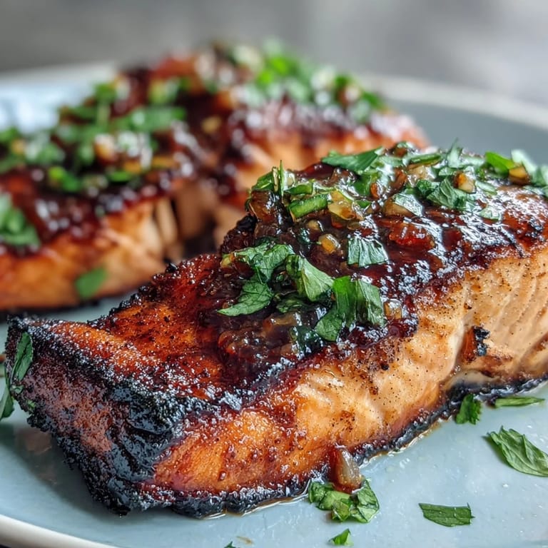 Juicy grilled salmon paired with zesty strawberry salsa, offering a vibrant and healthy meal.  